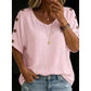 👕🌿 Enkel scoop-neck topp i bomull-linne