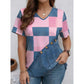 👕🌸 Ultramjuk V-ringad t-shirt med snyggt denimtryck