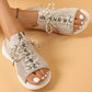 👡🌬️ Andningsbara peep-toe wedge sandaler i mesh