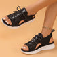 👡🌬️ Andningsbara peep-toe wedge sandaler i mesh