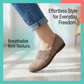 👟 Andningsbara vävda slip-on ballerina