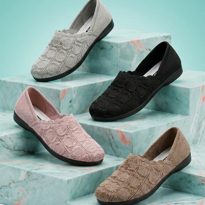 👟 Andningsbara vävda slip-on ballerina