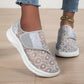 👟🌸 Mesh slip-on skor med blommönster