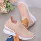 👟✨ Andningsbara slip-on flyknit-skor med strass