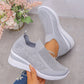 👟✨ Andningsbara slip-on flyknit-skor med strass