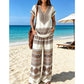 🌸Boho-tryck V-ringad vida ben-set