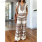 🌸Boho-tryck V-ringad vida ben-set
