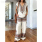 🌸Boho-tryck V-ringad vida ben-set