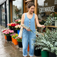 👗👖 Casual jumpsuit med vida ben, fickor och vintageknappar