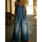 👗👖 Casual jumpsuit med vida ben, fickor och vintageknappar