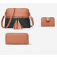 👜✨ 4-delat handväskeset i PU-läder