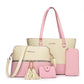 👜✨ 4-delat handväskeset i PU-läder