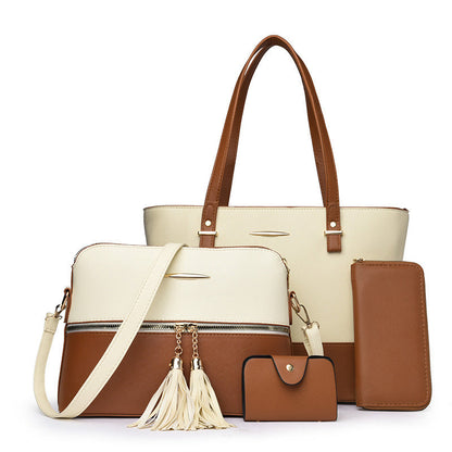 👜✨ 4-delat handväskeset i PU-läder