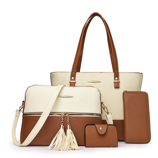 👜✨ 4-delat handväskeset i PU-läder