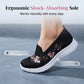 👟🌸 Blommiga mesh slip-on skor