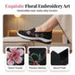 👟🌸 Blommiga mesh slip-on skor