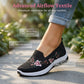 👟🌸 Blommiga mesh slip-on skor