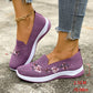 👟🌸 Blommiga mesh slip-on skor