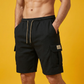 👖🌬️ Andningsbara cargo shorts med dragsko