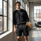 👖🌬️ Andningsbara cargo shorts med dragsko