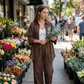 👚 50% RABATT NU! ☁️ Kvinnors Casual 2-delat Set – Andningsbart Premiumtyg, Hög Midja & Vida Byxor – Stilren & Ultimat Bekväm 🌿