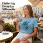 👕🌹 Elegant blåros premium t-shirt