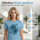 👕🌹 Elegant blåros premium t-shirt