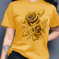 👕🌹 Elegant blåros premium t-shirt