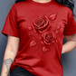 👕🌹 Elegant blåros premium t-shirt