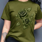👕🌹 Elegant blåros premium t-shirt