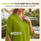👚👖 Elegant plus size set med V-ring och vida ben