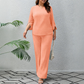 👚👖 Elegant plus size set med V-ring och vida ben