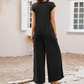✨ Elegant V-ringad jumpsuit med vida ben och fickor