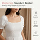 👗🌸 Smockad axelbar tiered sommarklänning