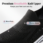👟🌬️ Andningsbara stickade slip-on promenadskor