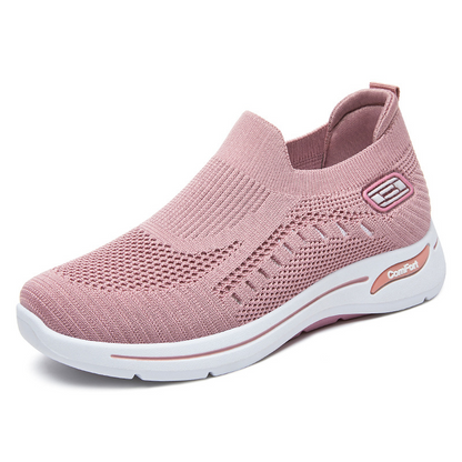 👟🌬️ Andningsbara stickade slip-on promenadskor