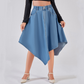 👗✨ Asymmetrisk denim midikjol med fickor