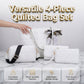 👜✨ Elegant 4-delat quiltat handväskeset