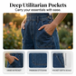 👖✨ Avslappnad vintage jeansoverall med vida ben och fickor