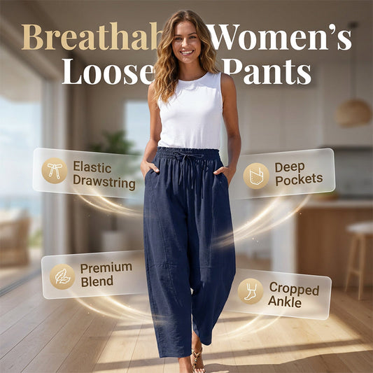 👖🌬️ Lösa byxor med dragsko och fickor