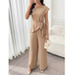 👚👖 Elegant tvådelat set med vida ben och justerbar midja