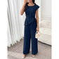 👚👖 Elegant tvådelat set med vida ben och justerbar midja