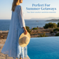 👗👗Elegant todelt blomstermønstret kjolesett for kvinner – det perfekte antrekket til sommerferien✨