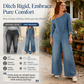 Asymmetrisk jumpsuit i denim med bar axel för damer
