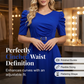 Women's Elegant V-Neck Solid Color Midi Dress