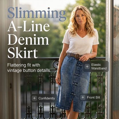 👗✨ A-linje denimkjol med slits