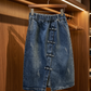 👗✨ A-linje denimkjol med slits