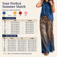 Chic halterneck leopardmönstrat byxset