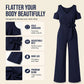 Elegant jumpsuit med bar axel för damer