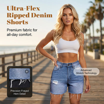 👖✨ Ultra-flex rivna denimshorts